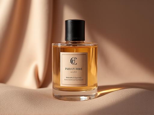 Flacon de parfum finalisé avec un emballage personnalisé